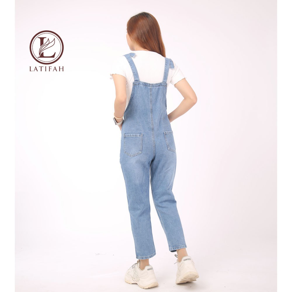 [Mã BMLTA50 giảm 50K đơn 150K] Quần yếm jean dài nữ LATIFAH 5 cúc YJ012 phong cách trẻ trung năng động