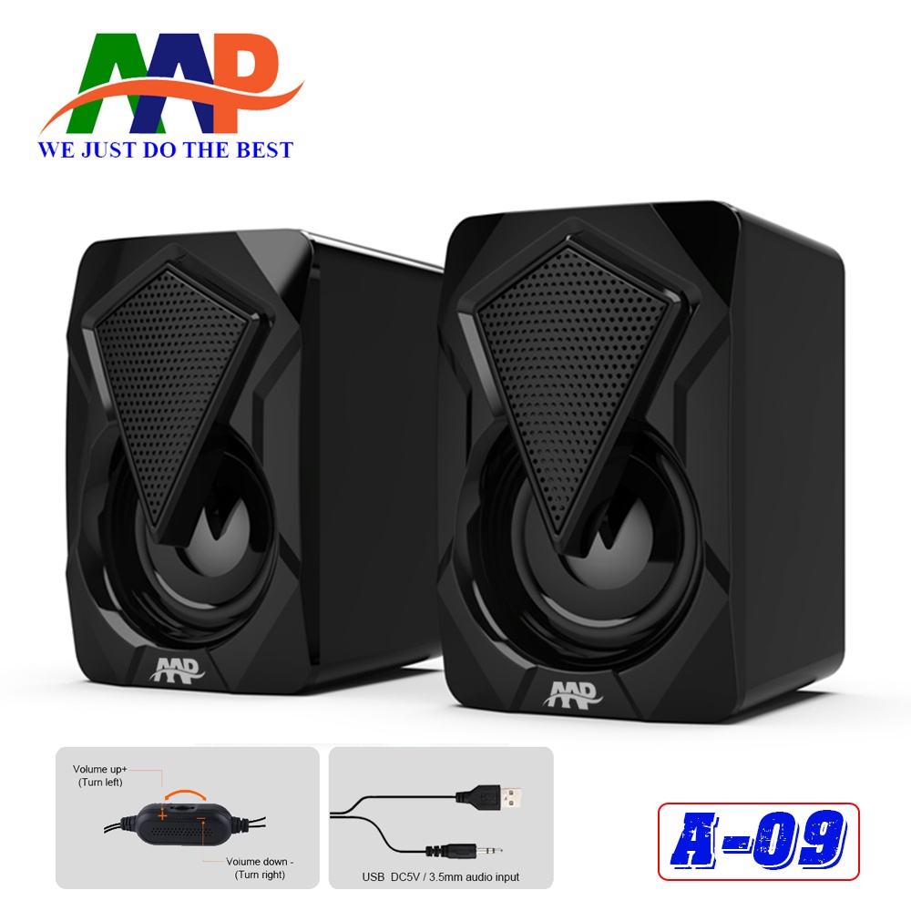 Loa vi tính AAP A09 LED 7 màu Chính hãng