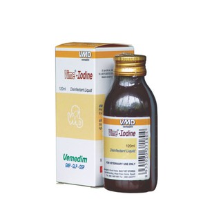 VIME IODINE Sát trùng chuồng trại, vết thương CHÓ MÈO VEMEDIM 120mL