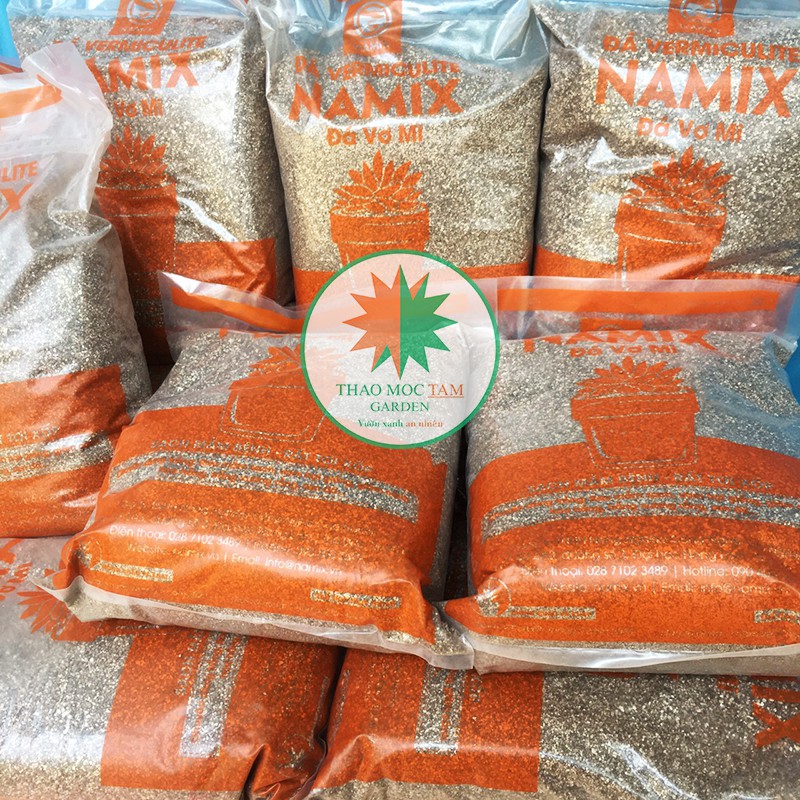Đá Vermiculite Namix ươm cây, gieo hạt, giâm cành hoa hồng - Túi 5dm3