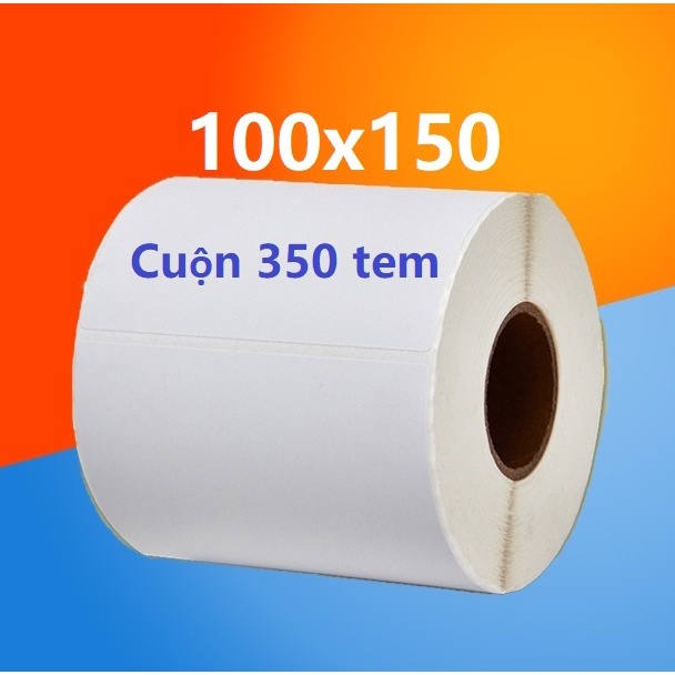Tập 500 tờ giấy in nhiệt Decal A6 100x150 / Cuộn 350 tem in bill đơn hàng - mã vận đơn hóa đơn chống nước