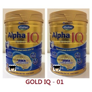 Combo 02 - Dielac Alpha Gold IQ 1 HT 900g - Sữa Bột Vinamilk