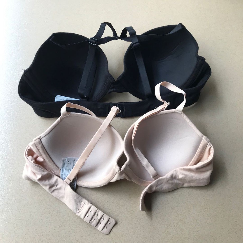 Áo ngực cotton dây chéo lưng mặc hai kiểu mút mỏng xuất âu