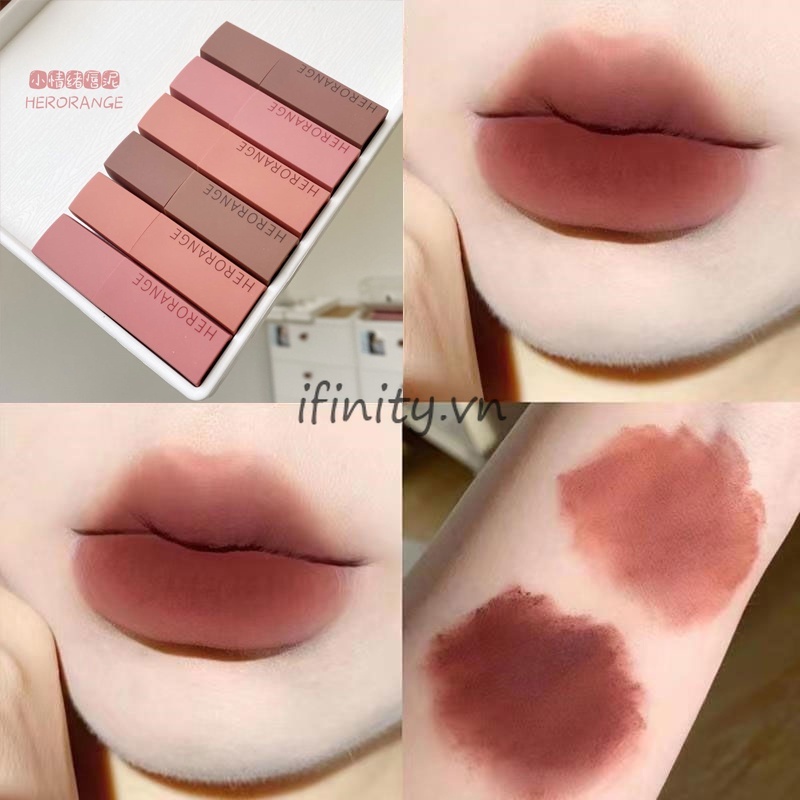 [Hàng mới về] Son môi Herorange kết cấu lì dưỡng ẩm mềm mại kháng nước trang điểm lâu trôi | BigBuy360 - bigbuy360.vn