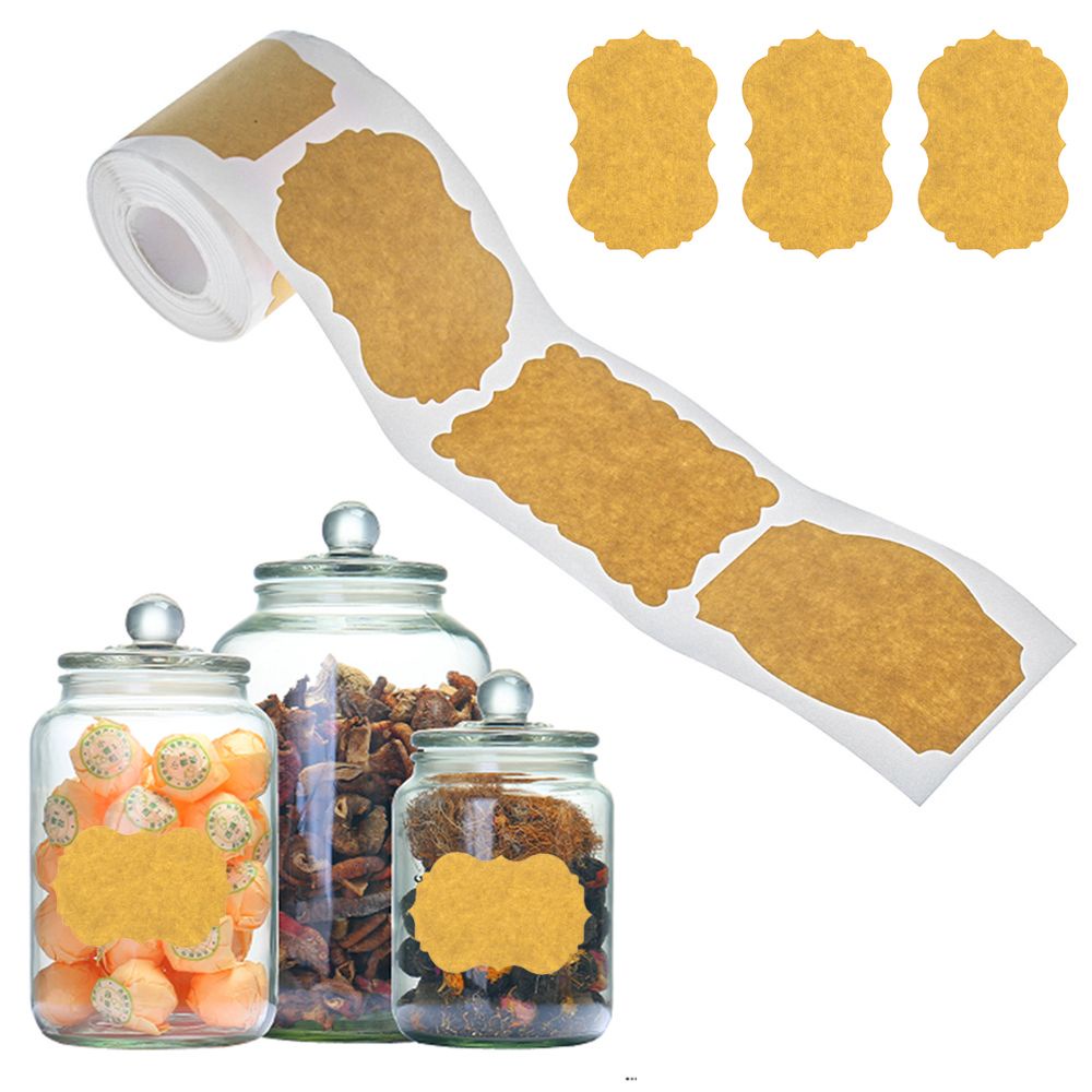 Cuộn 150 miếng nhãn dán chống thấm nước dùng ghi chú cho lọ gia vị nhà bếp tiện dụng