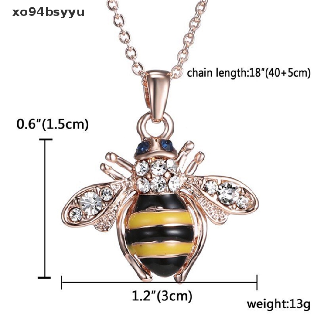Xo94bsyu Vòng cổ Mặt Hình Ong Đính Pha Lê Dễ Thương Sang Trọng Cho Nữ