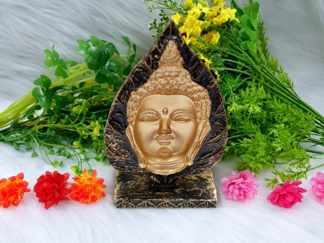 Tượng Đá Phật Thích Ca 3D Lá Bồ Đề Tâm Linh tuyệt đẹp