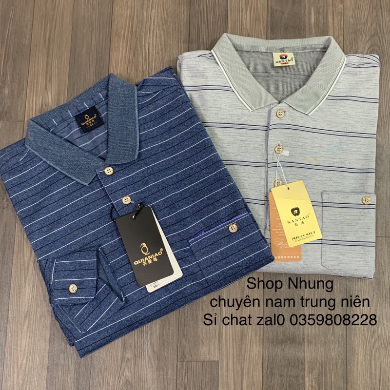 Áo thun dài tay nam trung niên hàng Quảng Châu