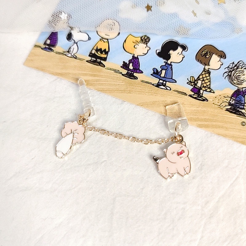 Phụ Kiện Gắn Ổ Cắm Điện Thoại Chống Bụi Hình Chú Heo Dễ Thương