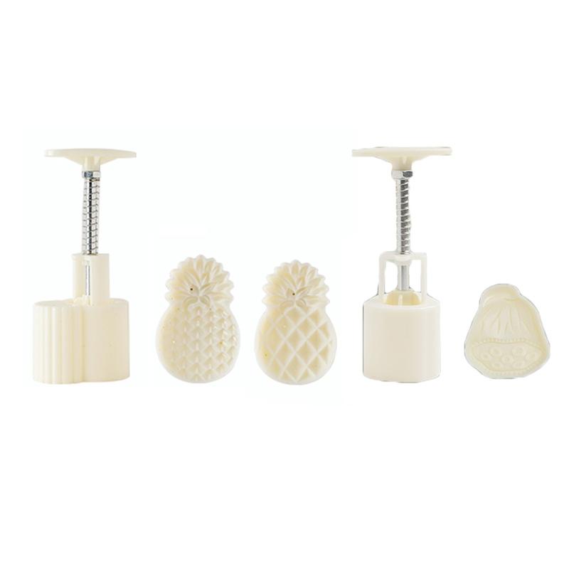 Khuôn làm bánh trung thu bằng nhựa hình hoa sen/ quả dứa độc đáo 50g DIY