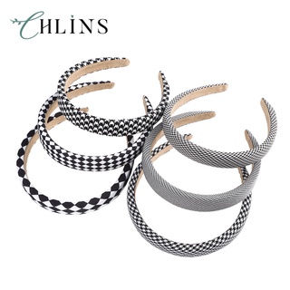 Cài tóc CHLINS mẫu hình học trắng và đen đơn giản