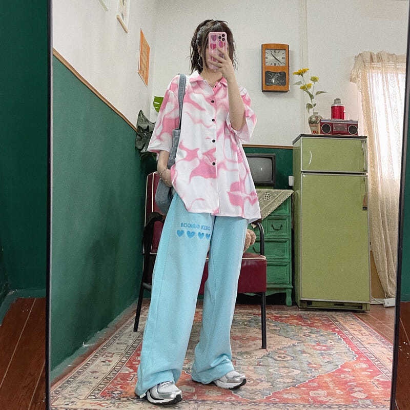 Quần Thể Thao Nữ Ống Rộng Phong Cách Thời Trang Hàn Quốc