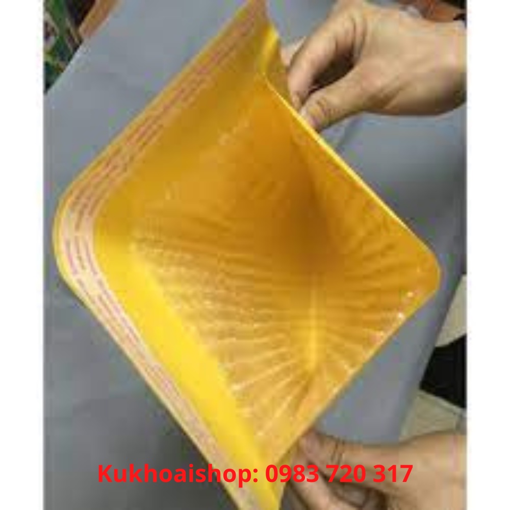 COMBO 50 Túi Đóng Hàng Cao Cấp Chống Sốc Chống Nước Màu Vàng Nhiều KT 11x13 11x15 13x15 12x16 12x18 cm