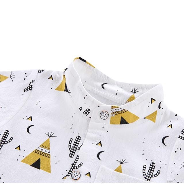 Set Áo Thun Tay Ngắn &amp; Quần Short Cho Bé Trai