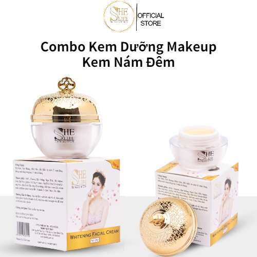 Kem Hạ Gục Nám Tàn Nhang She Life 20gr Ban Đêm, Serum Collagen Tươi Dưỡng Da Cao Cấp She Life 20ml