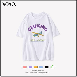 Áo thun tay lỡ form rộng dáng unisex  XOXO phong cách Nelly Ulzzang in hình cruising