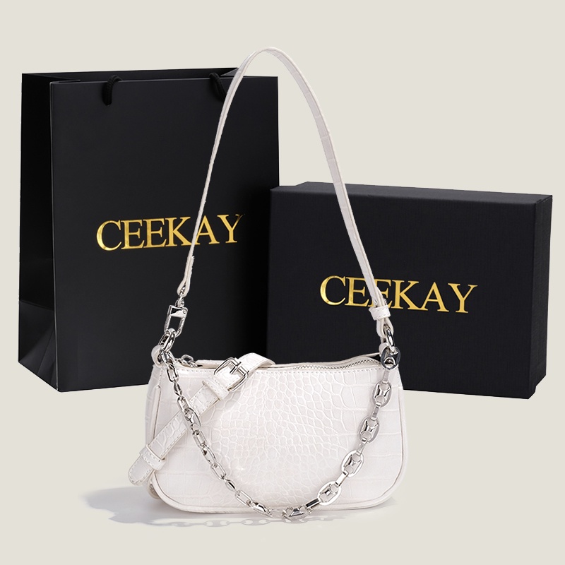 🌸Hàng Order🌸 Túi Xách Nữ CEEKAY Da Họa Tiết Quai Da Kèm Quai Xích Sang Chảnh Nữ Tính 🌸 Hàng Quảng Châu