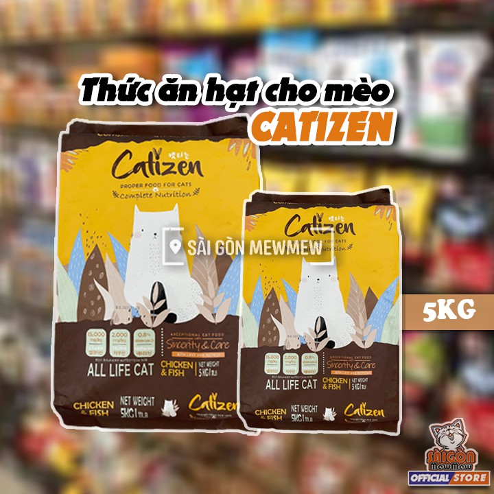 SIÊU PHẨM - THỨC ĂN HẠT CHO MÈO CATIZEN TÚI 5KG