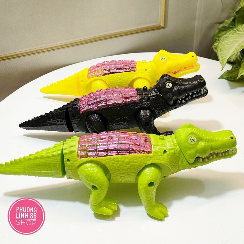 Đồ chơi cá sấu chạy pin có đèn nhạc shop phương linh 86 D8
