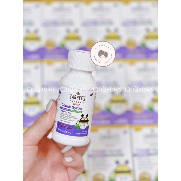 Siro ho + tăng đề kháng Zarbee's Cough Syrup Immune & ZinC cho bé từ 6m+ - Hàng Mĩ