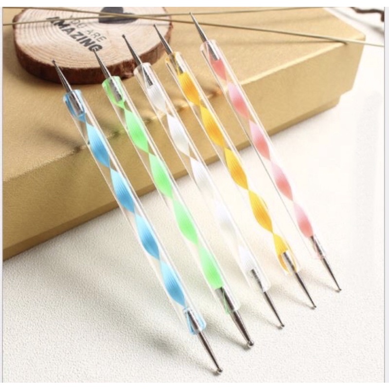 Set 5 Bút Gắn Đá, Vẽ Bi 2 Đầu