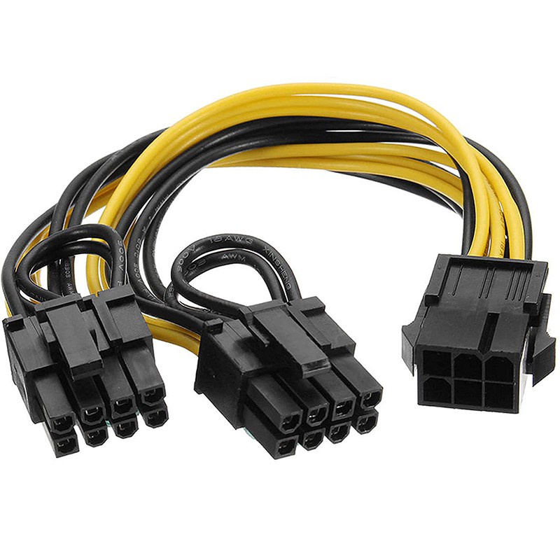 【COD】6 Pin to Dual PCIe 8 Pin (6+2) Image Card PCI Express Power Adapter GPU VGA Y-Splitter Extension Cable Mining Card