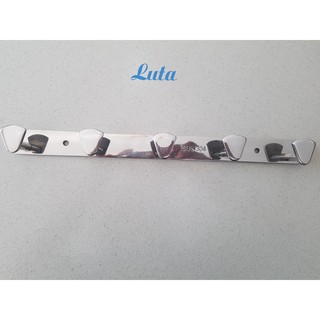 Móc áo Inox 304 hình răng loại 5 chấu, dài 37cm, trắng bạc, chất lượng, giá mềm Luta MA08