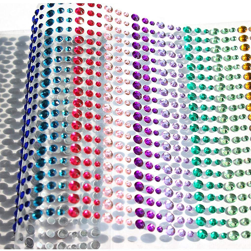 Hình dán đá kim cương hạt đơn bằng acrylic bảo vệ môi trường tự trang trí cơ thể đa dụng