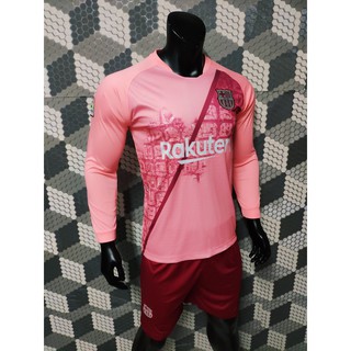 Bộ đồ đá banh clb Barcelona - Màu hồng - Dài tay - Vải thun lạnh xịn mùa giải mới 2019