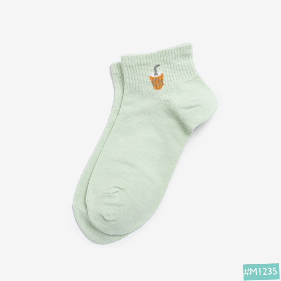 Tất Vớ Nữ Cổ Ngắn Hàn Quốc MINSU M1235 Dễ Thương Cute, Chất Cotton Thoáng Mát, Thấm Hút Mồ Hôi