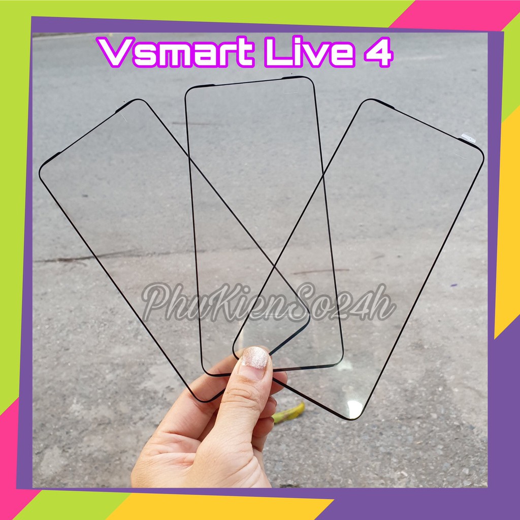 Kính Cường Lực Vsmart Live 4 / Live4 Full Màn Hình Full Keo Kèm Bộ Phụ Kiện Dán Đầy Đủ