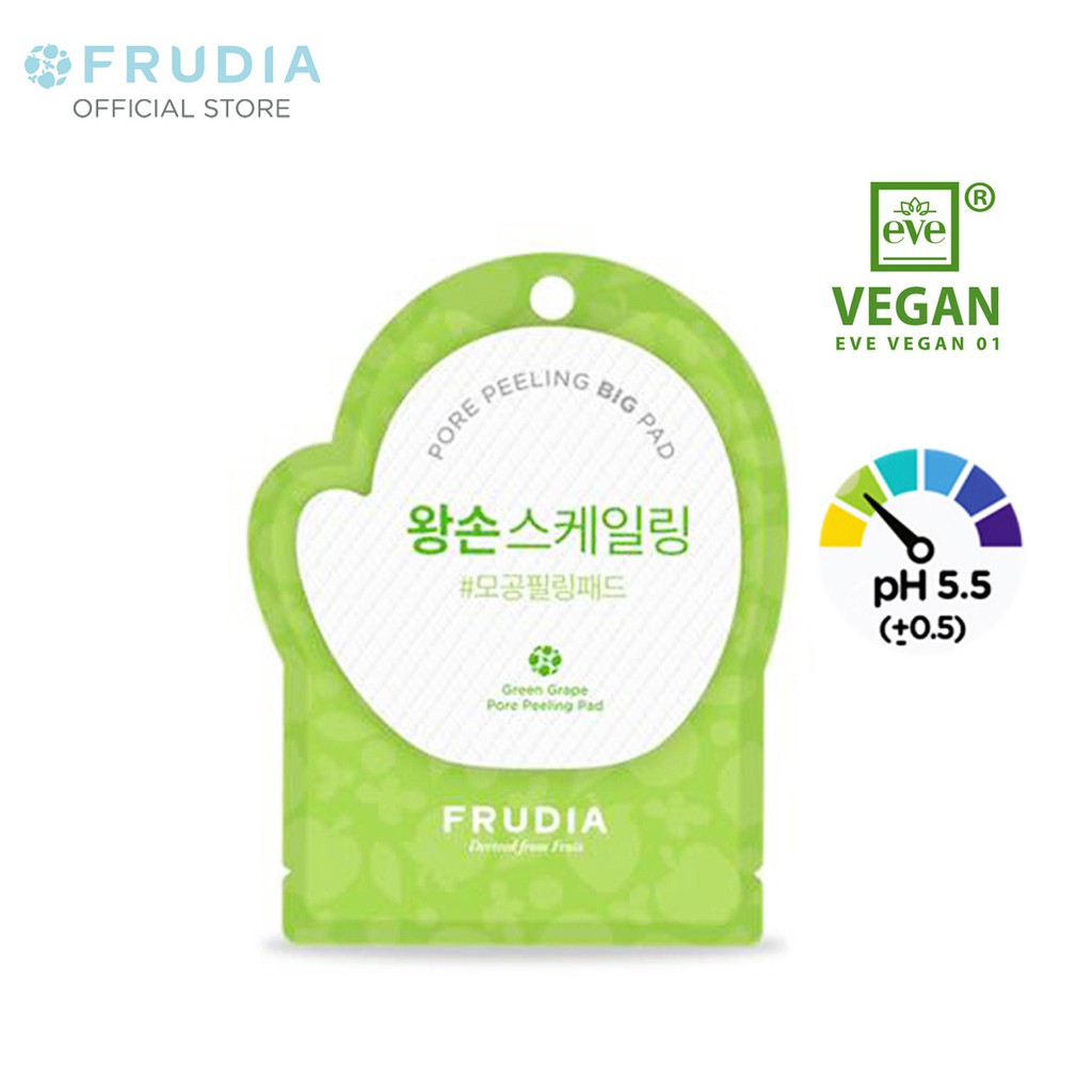 [Mua 2 giảm 40%]Bông Tẩy Da Chết Kiểm Soát Lỗ Chân Lông Nho Xanh Frudia Green Grape Pore Peeling Pad 3ml