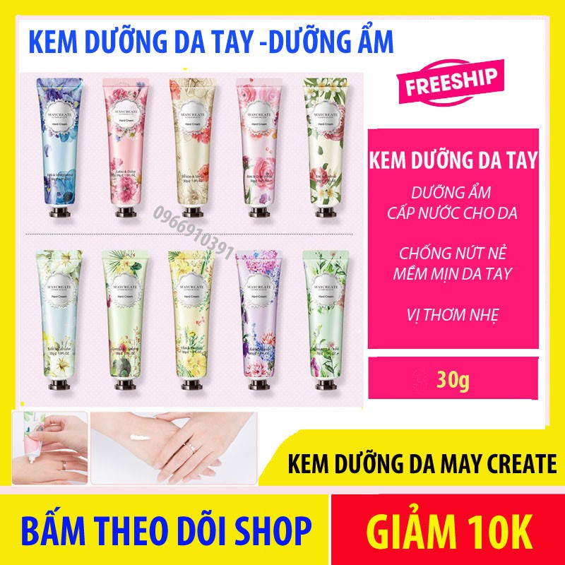 Kem dưỡng da tay Maycreate Nội địa Trung, kem dưỡng ẩm, cấp ẩm da tay mềm mịn MTA