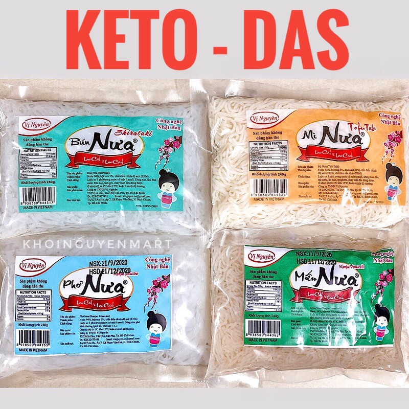[Sỉ] Cơm Bún Mì Miến Phở Nưa�FREESHIP�Cho Keto Das Cam Kết Mới