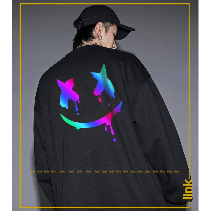 Áo thu đông nam dài tay MẶT MARSHMELLO chảy phản quang 7 màu Hàng Poly Thái dày mềm mịn | BigBuy360 - bigbuy360.vn