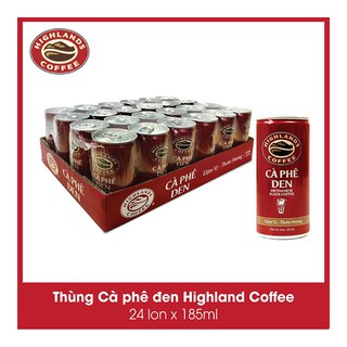 Cà phê đen Highlands lon 185ml