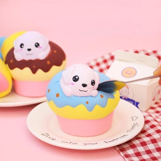 Squishy Cupcake cún trắng