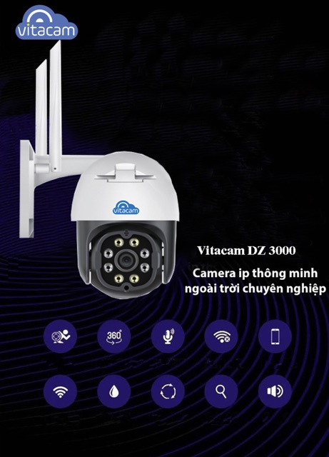 Camera ngoài trời DZ3000 3.0MP xoay 355 độ