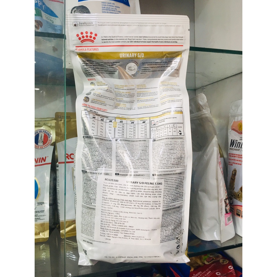 Thức ăn khô dành cho mèo ROYAL CANIN URINARY S/O FELINE 1.5KG