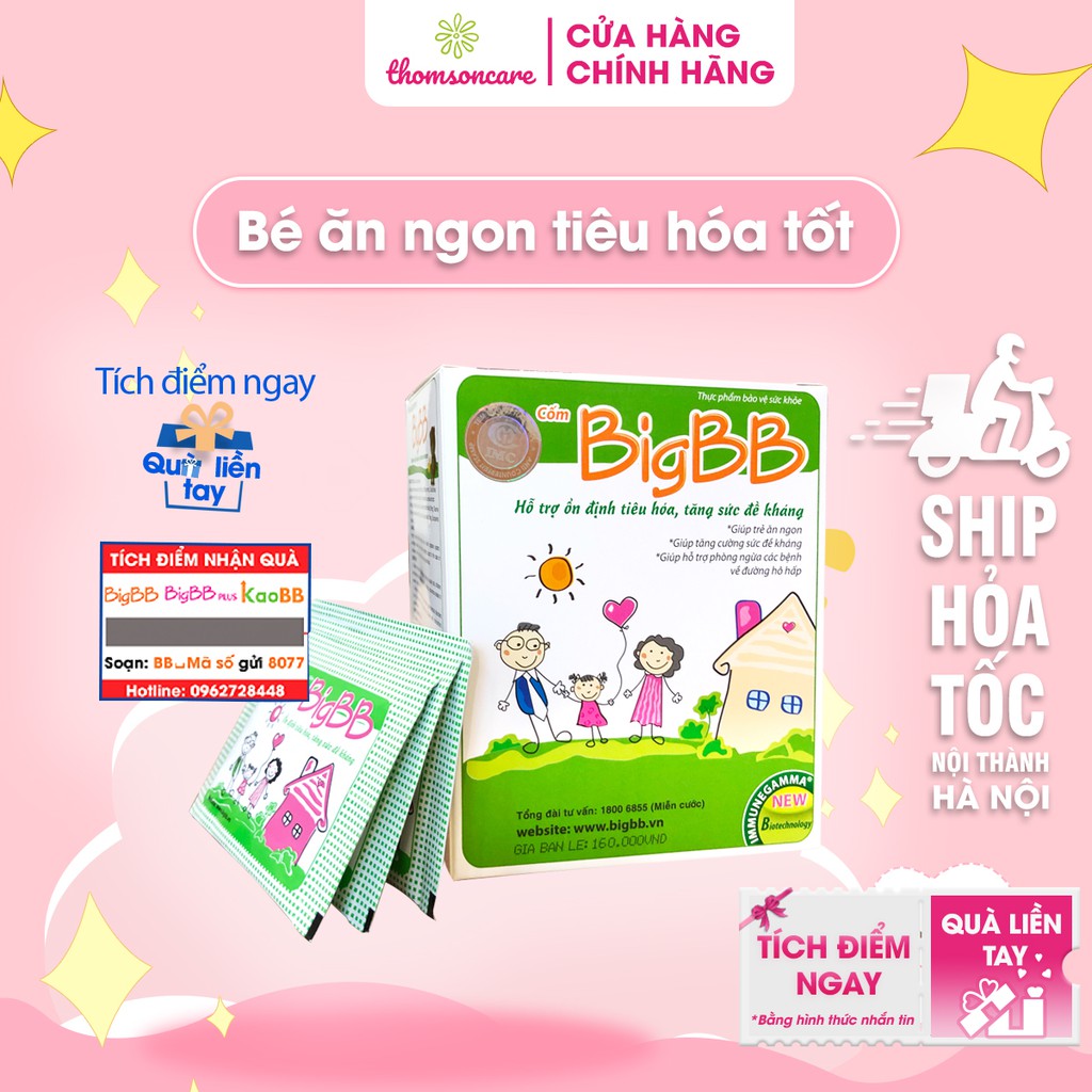 Cốm BigBB xanh - hỗ trợ tiêu hóa cho bé - Có tem tích điểm đổi quà