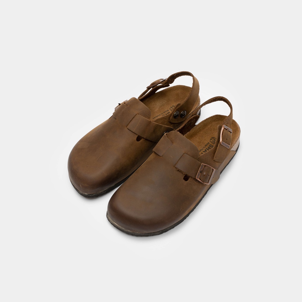 Sục đế trấu da thật by Shamong vintage made in Vietnam bảo hành 1 năm mã SDT