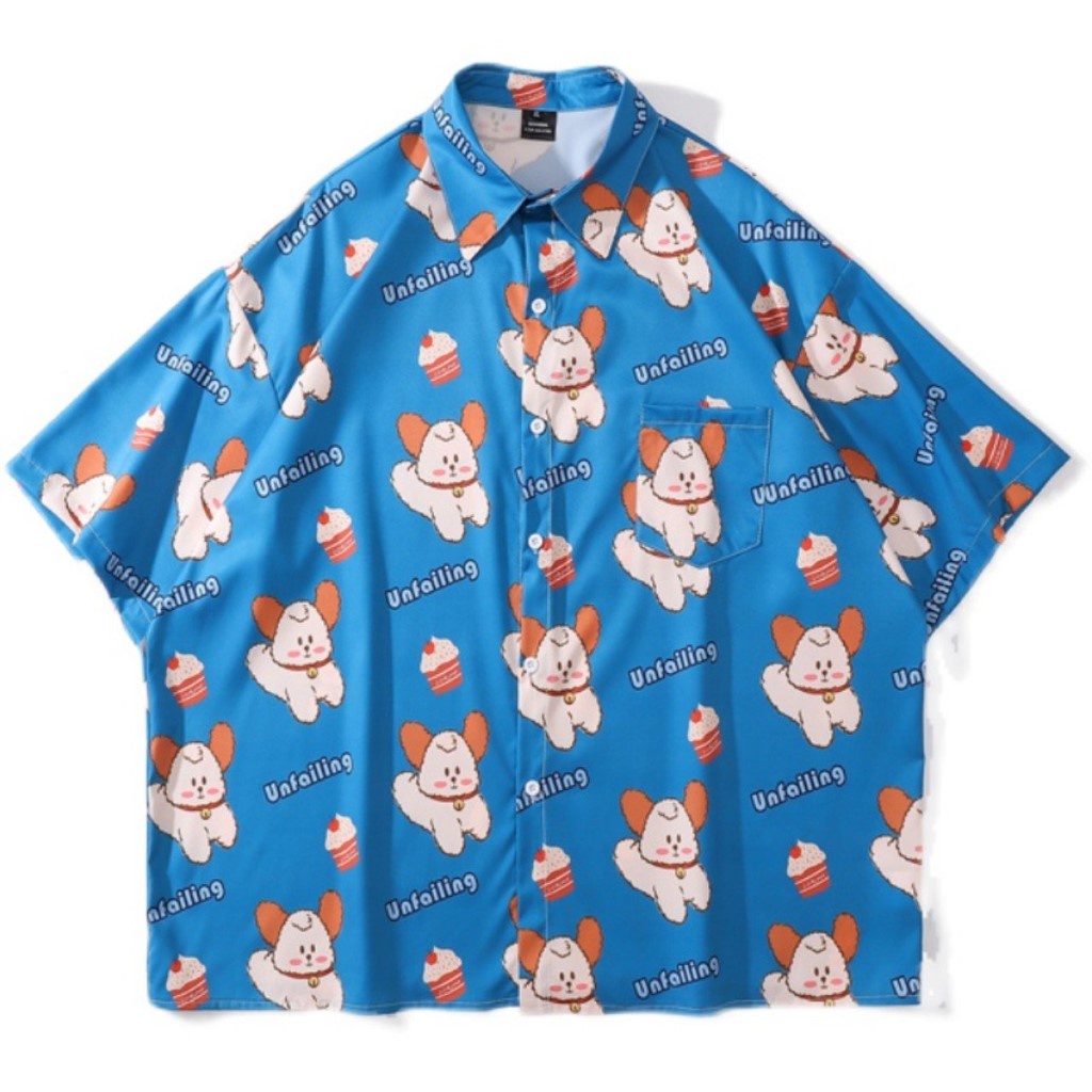 Áo sơ mi oversize tay ngắn from rộng unisex nam nữ , sơ mi nam nữ vải voan lụa mịn mát free size 40kg - 70kg