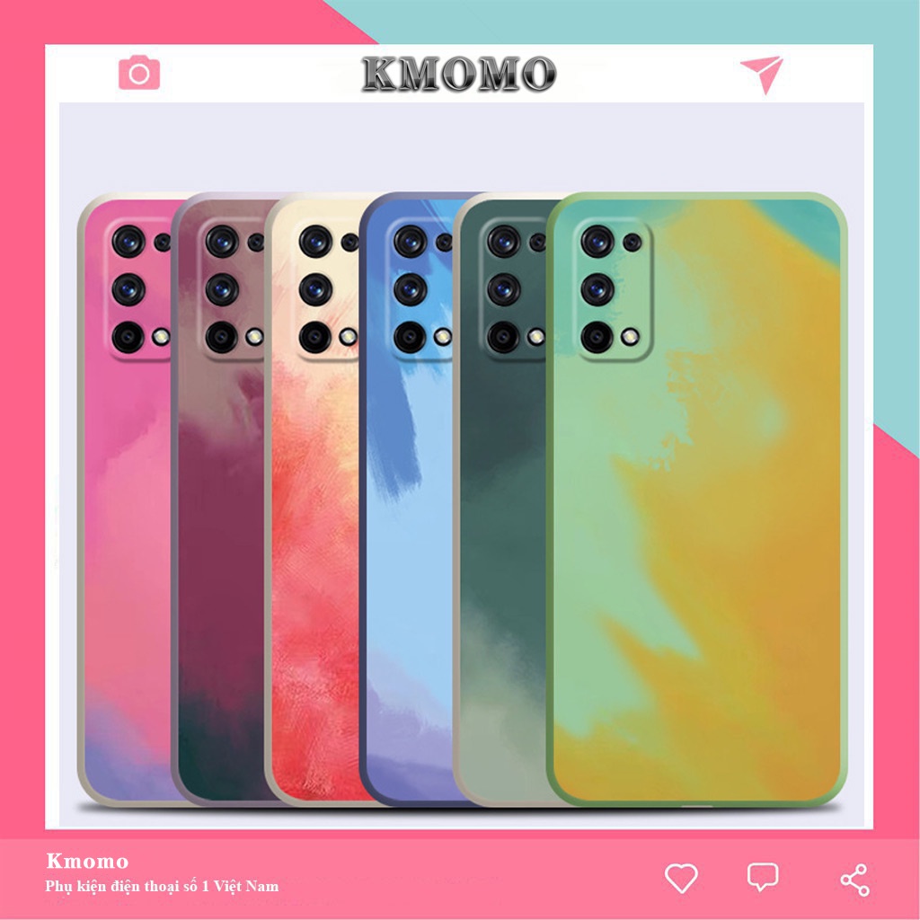 Ốp lưng Water Color cạnh vuông BVC Realme C11 C12 C15 C25 C25s X7 XT X2 7 5G