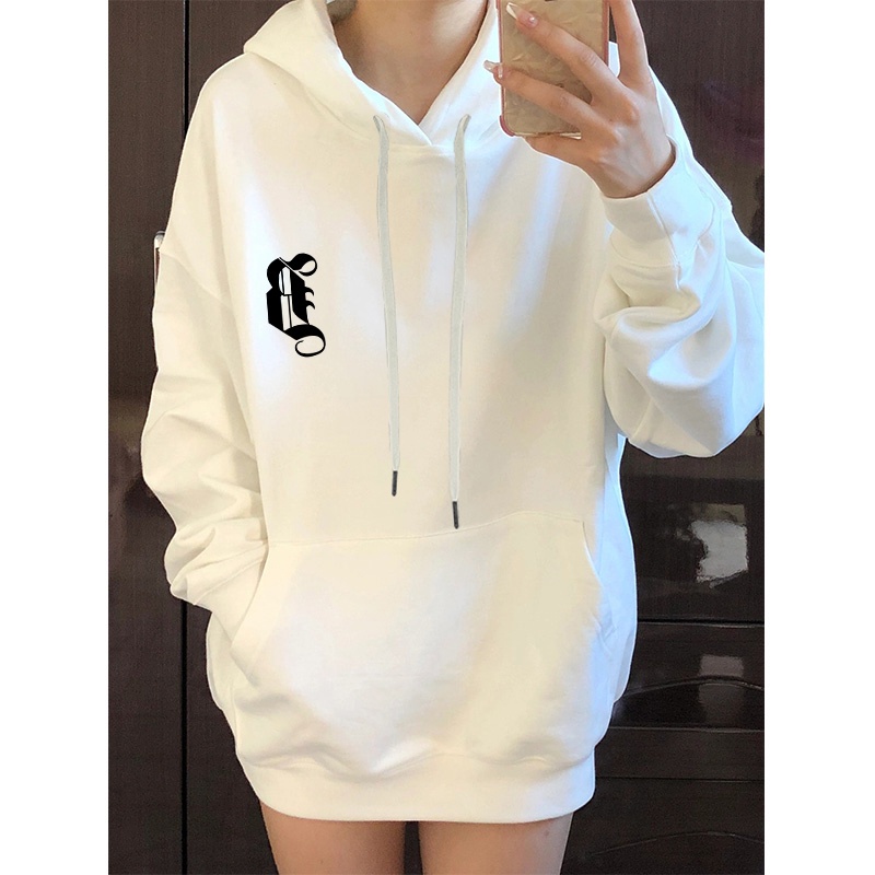 NRVP Áo Khoác Hoodie Tay Dài Dáng Rộng In Họa Tiết Phong Cách Hàn Quốc Dành Cho Nam Nữ