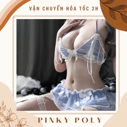 Set Cosplay Sexy Học Sinh + Chân Váy Xếp Ly + có bán kèm tất trắng Freesize PinkyPoly CP06 | BigBuy360 - bigbuy360.vn