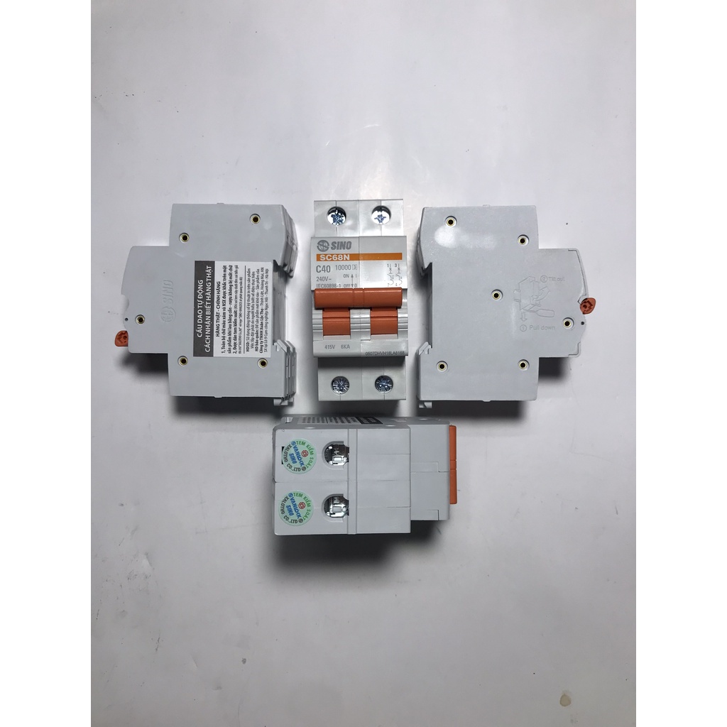 Át 2 cực 10,16,20,25,32,40,50,63A SC68N 6KA Sino