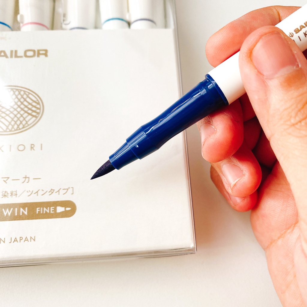 Bộ 5 Bút Shikiori Brush - Sailor 2 đầu - Tập Viết Caligraphy - Hidari