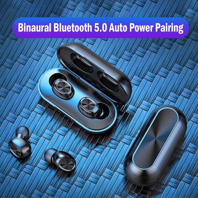 B5 TWS Bluetooth 5.0 Headset 9D Stereo Music Wireless Earphone Waterproof + 300mAh Power Cab