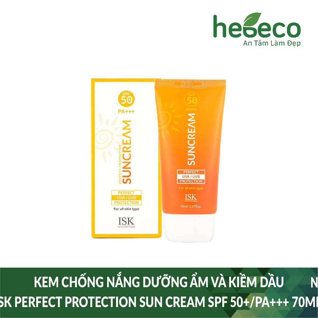 KEM CHỐNG NẮNG KIỀM DẦU ISK PERFECT PROTECTION SUN CREAM SPF 50+/PA+++