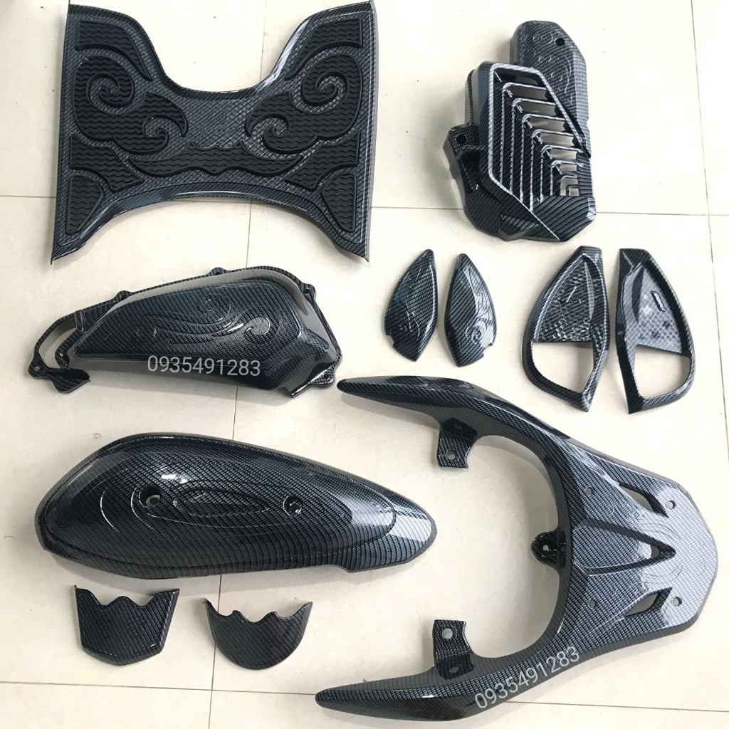 Ốp Xe Sh Mode 2020 2021 2022 Carbon, Phụ Kiện Trang Trí Xe Sh Mode cacbon